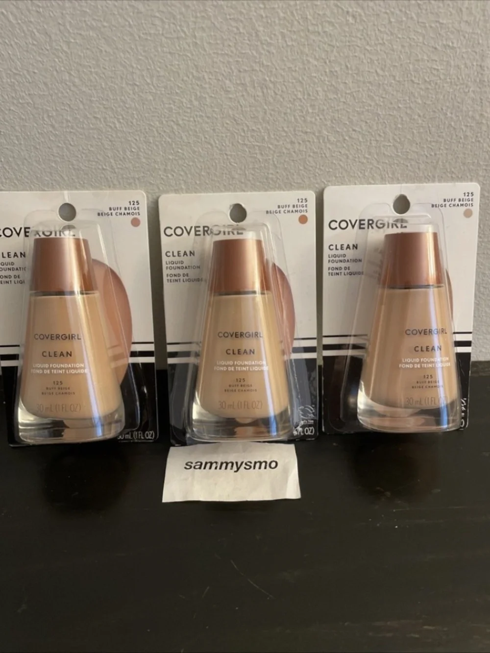 Covergirl Clean Liquid Foundation 125 BUFF BEIGE 1 oz., x3 READ DESCRIPTION